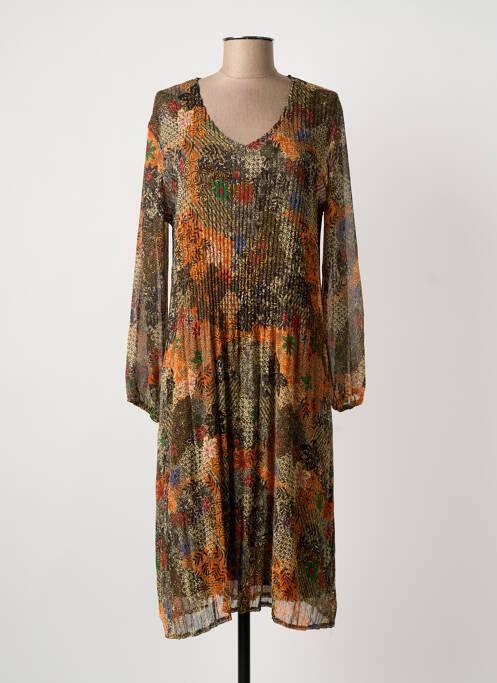 Rochie midi maro FRANCK ANNA femeie