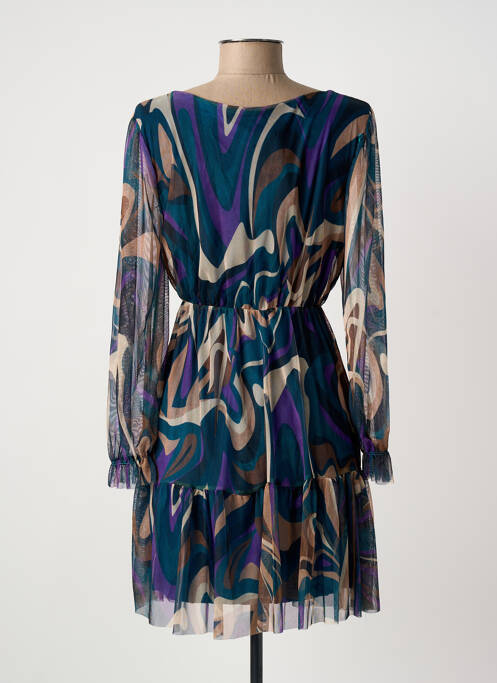 Rochie scurtă mâneci lungi mâneci lungi albastru COULEURS DU TEMPS femme