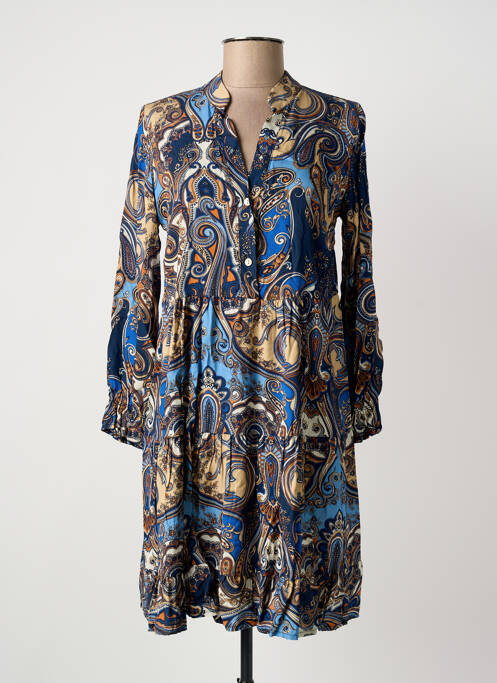 Rochie scurtă albastru COULEURS DU TEMPS femeie