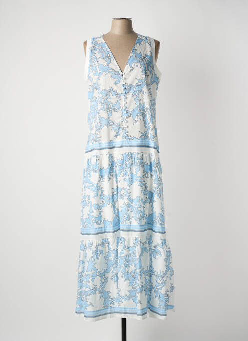 Rochie lungă imprimeu floral fără mâneci albastru FUEGO WOMAN femme