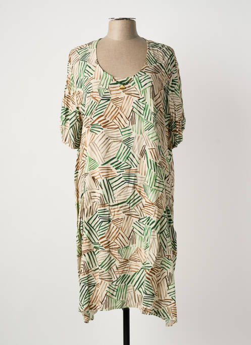 Rochie midi bej FRANCK ANNA femeie