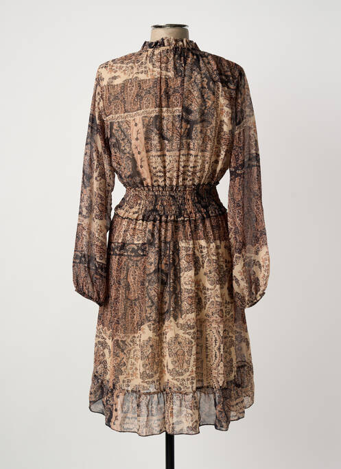 Rochie midi bej COULEURS DU TEMPS femeie