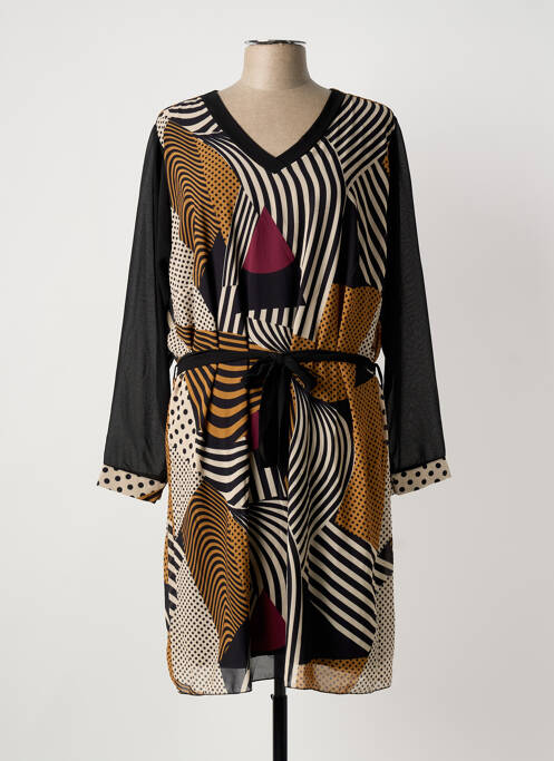 Rochie midi negru COULEURS DU TEMPS femeie