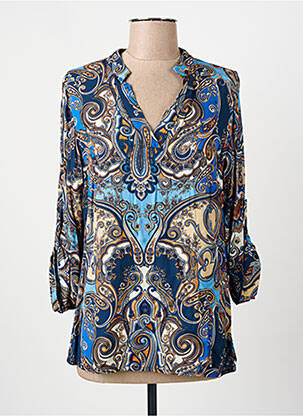 Tunică mâneci lungi albastru COULEURS DU TEMPS femeie