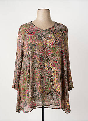 Tunică mâneci lungi verde FRANCK ANNA femeie