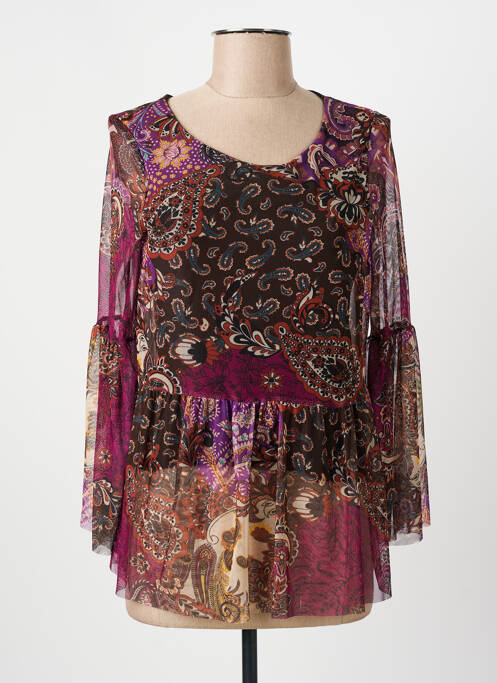 Tunică mâneci lungi violet COULEURS DU TEMPS femeie