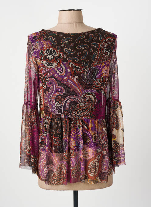 Tunică mâneci lungi violet COULEURS DU TEMPS femeie