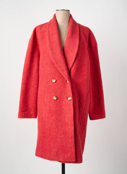 Palton lung portocaliu C'EST BEAU LA VIE femeie