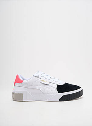 Adidași material neted toc plat până la 3 cm alb PUMA femeie