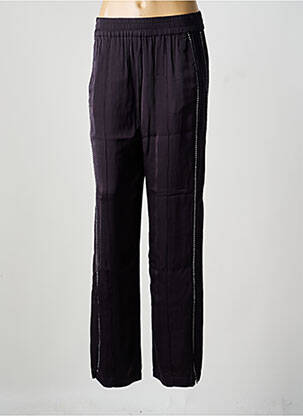 Pantalon drept talie elastică mărime normală negru BELLEROSE femeie