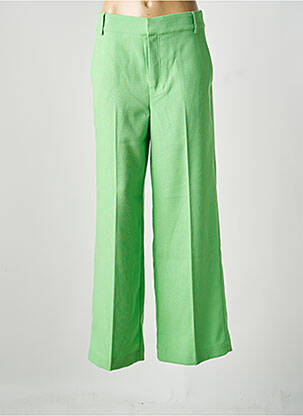 Pantalon larg închidere cu fermoar sub clapetă cu cârlig mărime normală verde MY ESSENTIAL WARDROBE femeie