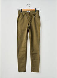 Pantalon slim țesătură poplin mărime normală verde FIVE femme