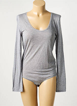 Body guler rotund mâneci lungi gri SIMONE PERELE femeie