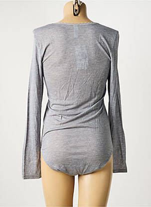 Body guler rotund mâneci lungi gri SIMONE PERELE femeie
