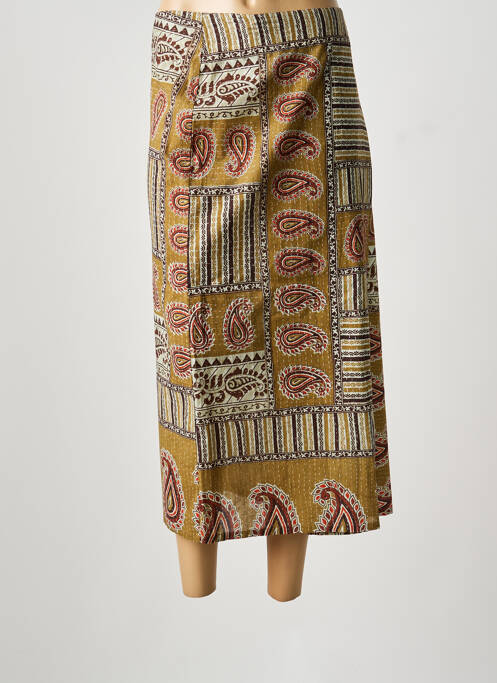 Fustă lungă imprimeu fantezie verde DIEGA femme