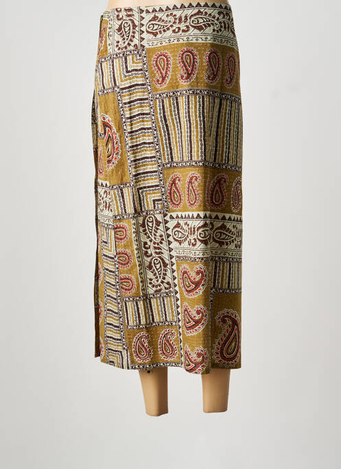 Fustă lungă imprimeu fantezie verde DIEGA femme