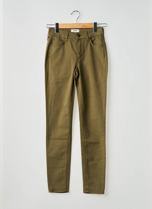 Pantalon slim verde FIVE femeie