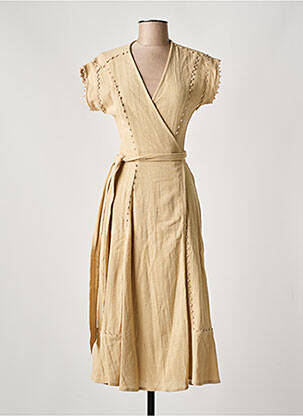 Rochie midi bej STELLA FOREST femeie