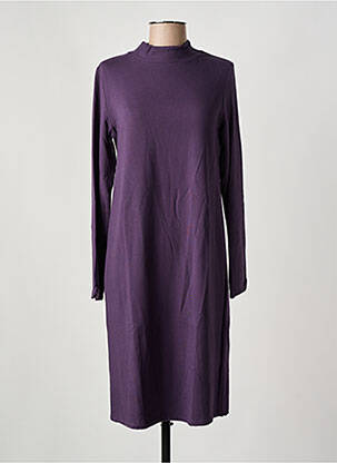Rochie midi mâneci lungi mâneci lungi violet MAJESTIC FILATURES femeie