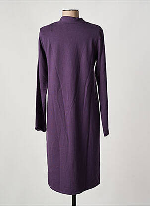 Rochie midi mâneci lungi mâneci lungi violet MAJESTIC FILATURES femeie