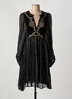Rochie midi mâneci lungi mâneci lungi negru STELLA FOREST femeie