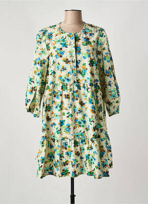 Rochie scurtă mâneci 3/4 mâneci 3/4 verde BELLEROSE femeie