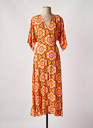 Rochie lungă portocaliu C'EST BEAU LA VIE femeie