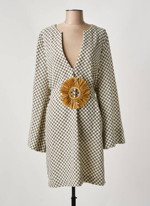 Rochie scurtă bej SUNDRESS femeie