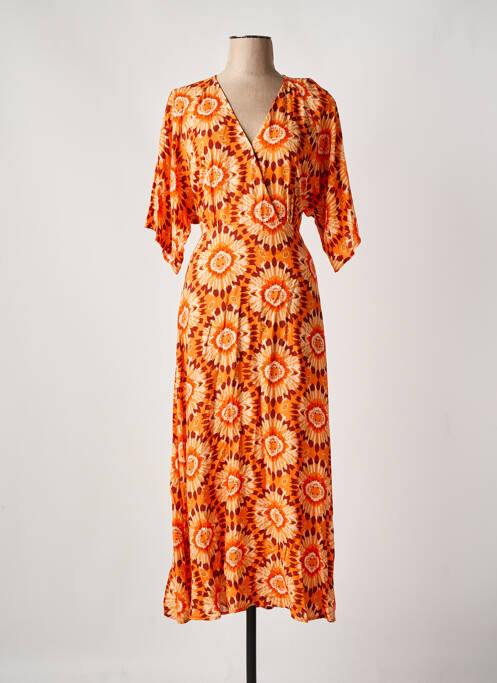 Rochie lungă portocaliu C'EST BEAU LA VIE femeie