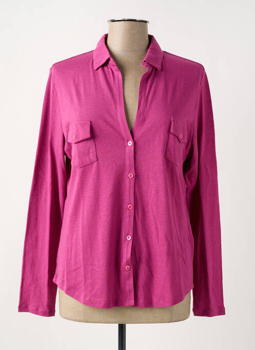 Cămașă croială fluidă mâneci lungi violet MAJESTIC FILATURES femme