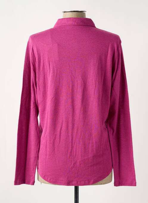 Cămașă croială fluidă mâneci lungi violet MAJESTIC FILATURES femme