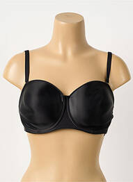 Sutien efect material satinat top bentiță negru FANTASIE femme