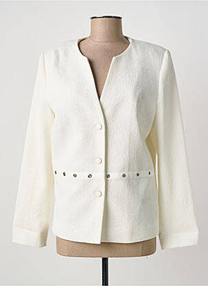 Jachete casual guler rotund alb CHRISTINE LAURE femeie