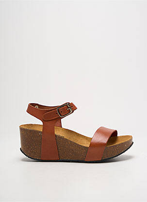 Sandale/Pantofi decupați maro PLAKTON femeie