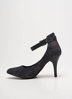 Pantofi cu toc tip de talpă amortizantă toc de 7 la 9 cm negru LPB femeie