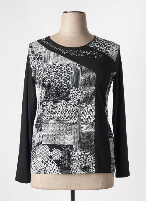 Tricou imprimeu fantezie mâneci lungi negru GRIFFON femme