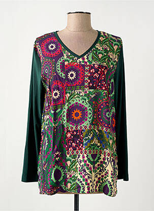 Tricou mâneci lungi mâneci lungi verde GRIFFON femeie