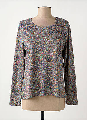 Top elasticitate mâneci lungi gri GRIFFON femeie
