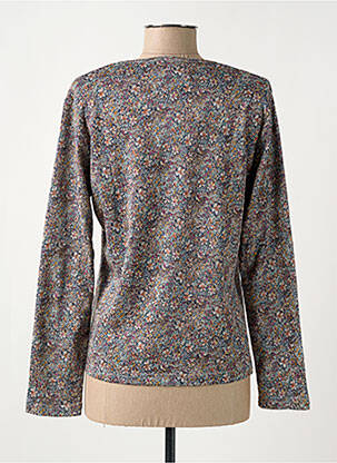 Top elasticitate mâneci lungi gri GRIFFON femeie