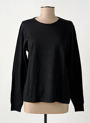 Pulover elasticitate mâneci lungi negru QUATRE VINGT JOURS femeie