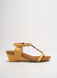 Sandale/pantofi decupați toc platformă toc de 4 la 6 cm galben LPB femme