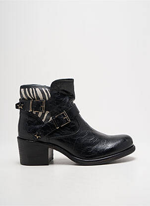 Botine/ghete toc pătrat toc de 4 la 6 cm negru FELMINI femeie