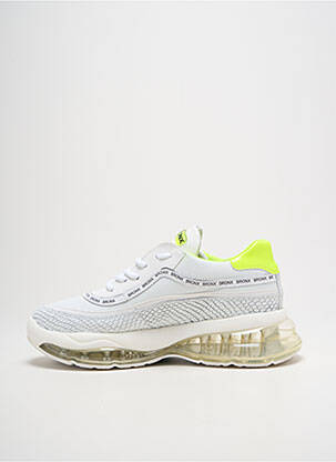 Adidași vârf rotund toc de 4 la 6 cm alb BRONX femeie
