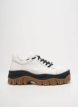 Adidași vârf rotund toc de 4 la 6 cm alb BRONX femeie