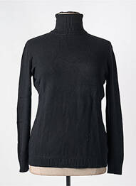 Pulover cu guler înalt croială cambrată mâneci lungi negru QUATRE VINGT JOURS femme