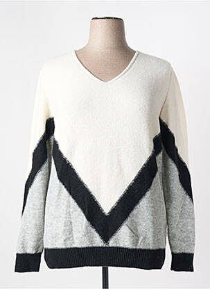 Pulover alb MISS & MISS femeie