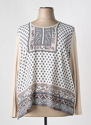 Top bej GRIFFON femeie