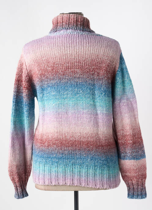 Pulover cu guler înalt albastru MISS & MISS femeie