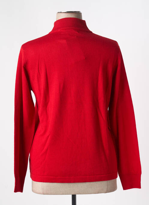 Pulover croială cambrată mâneci lungi roșu QUATRE VINGT JOURS femme