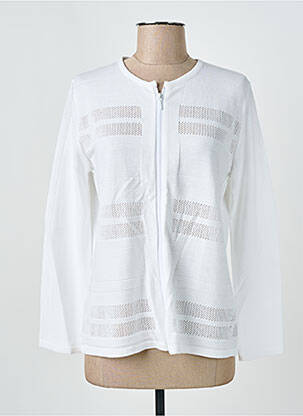 Vestă cu mâneci lungi alb I.ODENA femeie